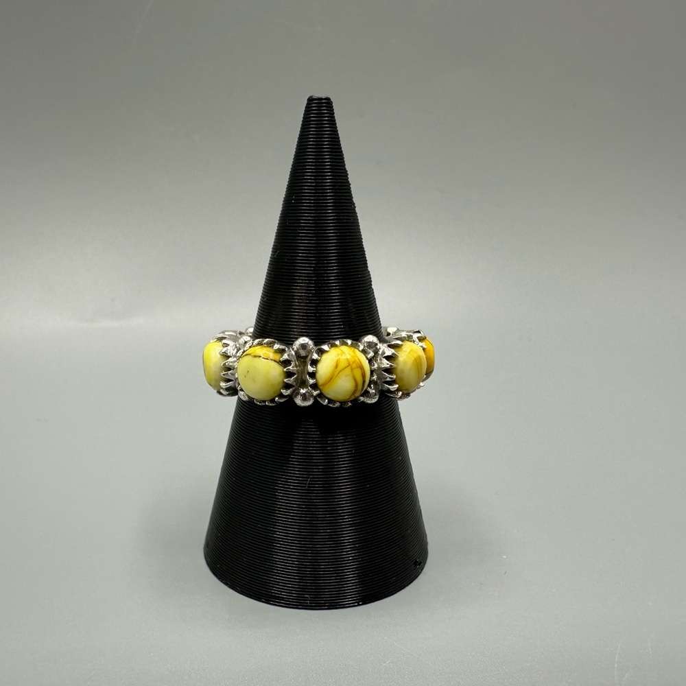 Honey 🍯 Dahlia Turquoise Sterling Silver 925 Eternity Band Ring Handmade